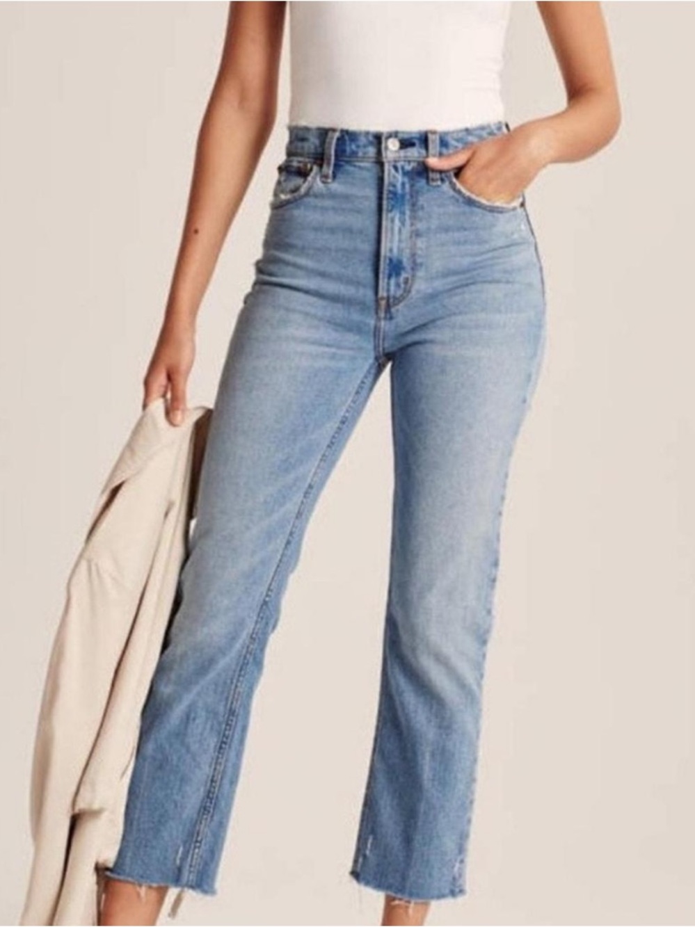 Abercrombie Curve Love the Ankle Straight Ultra High Rise